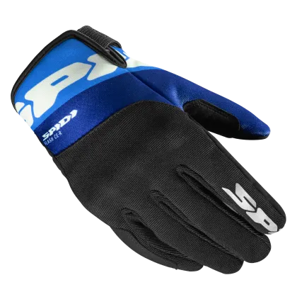Mănuși moto textil SPIDI Flash-KP Tex Alb/Albastru