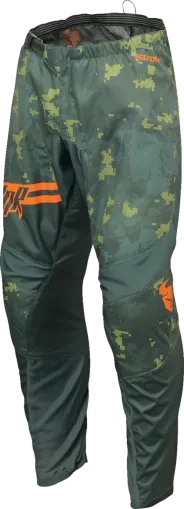 Children's motocross breeches THOR YOUTH SECTOR DIGI GREEN/ORANGE