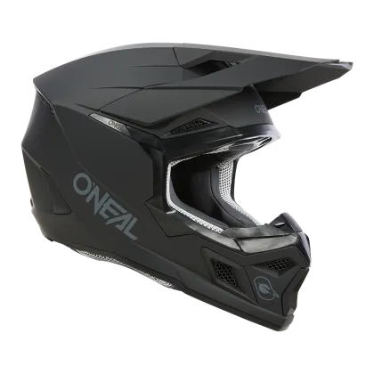 Children's motocross helmet O'NEAL 3SERIES SOLID BLACK V.24