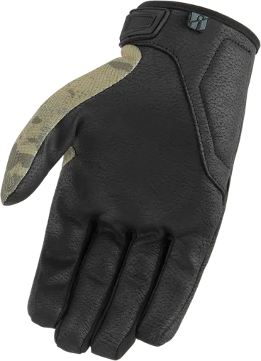 Moto gloves ICON HOOLIGAN CE - TAN CAMO