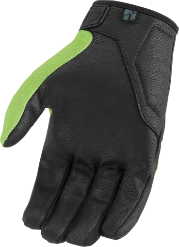 Motorcycle gloves ICON HOOLIGAN CE - GREEN
