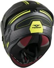 Sports helmet VEMAR HURRICANE LASER MATT SILVER/FLUO YELLOW