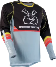 Motocross shirt MOOSE RACING AGROID GRAY/YELLOW