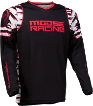 Πουκάμισο Motocross MOOSE RACING QUALIFIER ΜΑΥΡΟ/ΚΟΚΚΙΝΟ