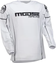 Motocross shirt MOOSE RACING QUALIFIER WHITE/BLACK