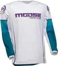 Motocross shirt MOOSE RACING QUALIFIER WHITE/BLUE