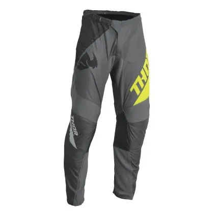 Children's motocross breeches THOR YOUTH SECTOR EDGE DARK GRAY/ACID