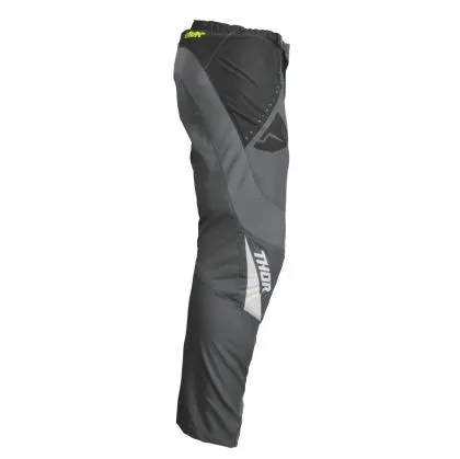 Children's motocross breeches THOR YOUTH SECTOR EDGE DARK GRAY/ACID