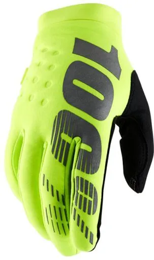 Мотокрос ръкавици 100% BRISKER FLUO YELLOW