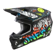 Детска мотокрос каска O'NEAL 3SERIES RANCID BLACK/WHITE V.24