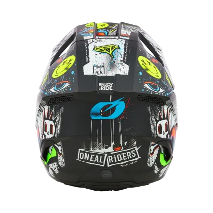 Children's motocross helmet O'NEAL 3SERIES RANCID BLACK/WHITE V.24