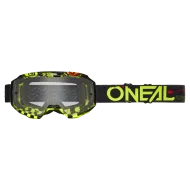 Motocross Goggles O'NEAL B-10 ATTACK BLACK/NEON YELLOW - CLEAR V.24