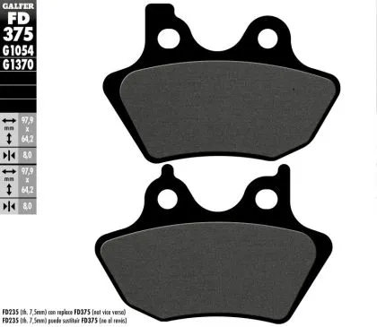 Tampoane fata/spate motocicleta Galfer SEMI METAL FD375G1054
