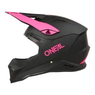 Helmet O'NEAL 1SERIES SOLID BLACK/PINK V.24