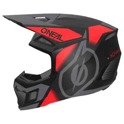 Мотокрос каска O'NEAL 3SERIES VISION BLACK/RED/GRAY V.24