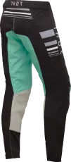 Pantaloni de motocross pentru femei THOR PRIME BLAZE BLACK/TEAL