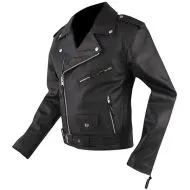 JACHETA MOTO PIELE A-PRO CLASIC NEGRA