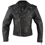JACHETA MOTO PIELE A-PRO CLASIC NEGRA