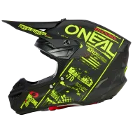 Casca motocross O'NEAL 5SERIES POLYACRYLITE ATTACK V.23 NEGRU/GALBEN NEON