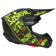 Мотокрос каска O'NEAL 5SERIES POLYACRYLITE ATTACK V.23 BLACK/NEON YELLOW