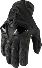 Кожени мото ръкавици ICON HYPERSPORT SHORT - BLACK