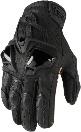 Кожени мото ръкавици ICON HYPERSPORT SHORT - BLACK