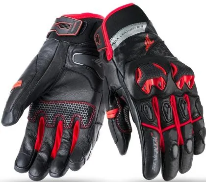 Leather gloves 70 DEGREES WINTER NAKED BLACK/RED