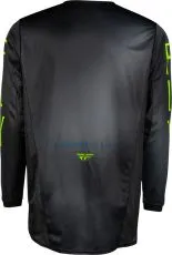 FLY RACING Kinetic Prodigy Kids Motocross Shirt- Charcoal/Neon Green/True Blue