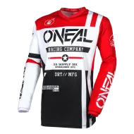 Motocross shirt O`NEAL ELEMENT WARHAWK BLACK/WHITE/RED
