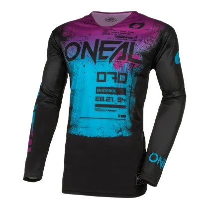 Μοτοκρός μπλούζα O'NEAL MAYHEM SCARZ BLACK/BLUE V.24