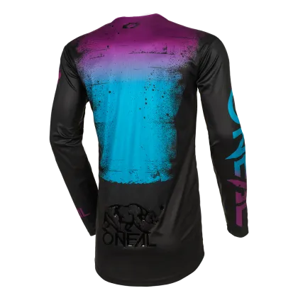 Μοτοκρός μπλούζα O'NEAL MAYHEM SCARZ BLACK/BLUE V.24