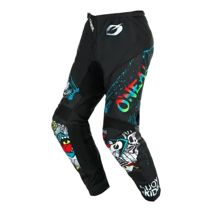 Children's motocross breeches O'NEAL ELEMENT RANCID BLACK/WHITE