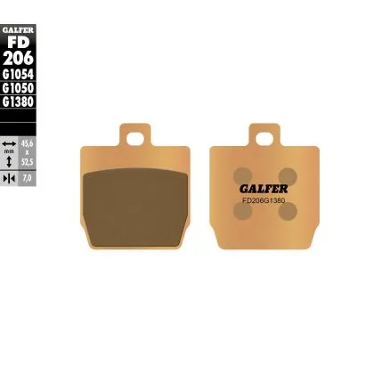 Предни/Задни мото накладки Galfer SINTERED SCOOTER FD206G1380
