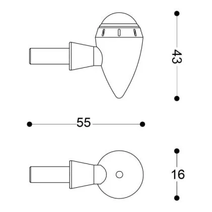 LED мото мигачи BARRACUDA S-LED 3 B-LUX BLACK 