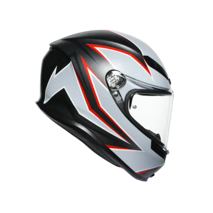 HELMET AGV K-6 S FLASH MATT BLACK/GREY/RED