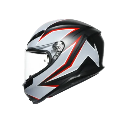 HELMET AGV K-6 S FLASH MATT BLACK/GREY/RED