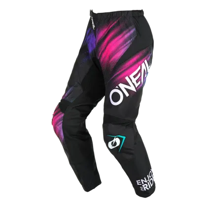 Women's Motocross Breeches O'NEAL ELEMENT VOLTAGE BLACK/MULTI