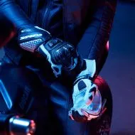 Moto gloves SPIDI Carbo Kangaroo BLACK/WHITE