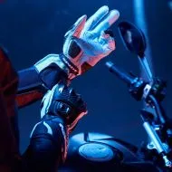 Moto gloves SPIDI Carbo Kangaroo BLACK/WHITE
