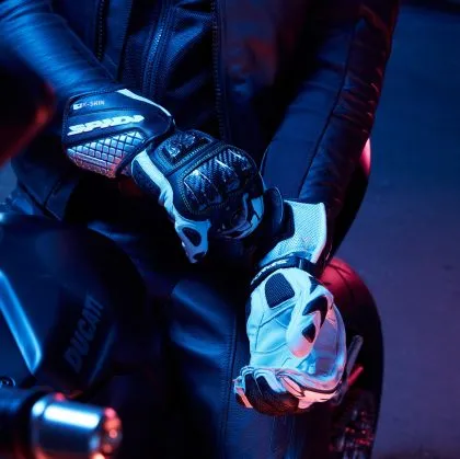 Γάντια Moto SPIDI Carbo Kangaroo ΜΑΥΡΟ/ΛΕΥΚΟ