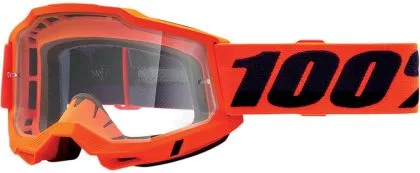 Ochelari Motocross 100% ACCURI2 NEON ORANGE-CLEAR