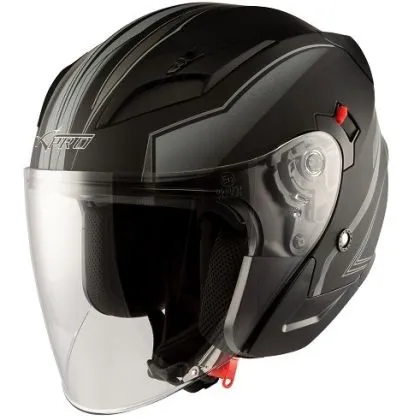 Scooter helmet APRO YORK MATT SILVER
