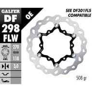 Floating Rear Brake Disc Galfer WAVE FLOATING (C. STEEL) 270x3mm DF298FLW