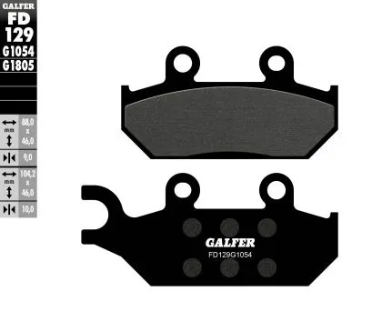 Μπροστινά τακάκια μοτοσυκλέτας Galfer SEMI METAL FD129G1054