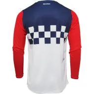 Motocross Jersey THOR HALLMAN DIFFER CHEQ WHITE/RED/BLUE