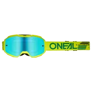 Motocross goggles O'NEAL B-10 SOLID NEON YELLOW - RADIUM BLUE V.24
