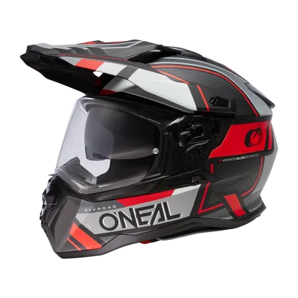 Casca Enduro D-SRS SQUARE V.24 NEGRU/GRI/ROSU