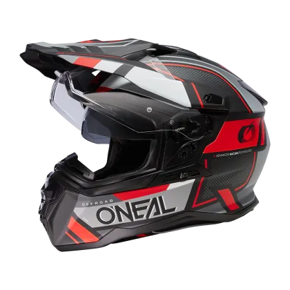 Casca Enduro D-SRS SQUARE V.24 NEGRU/GRI/ROSU