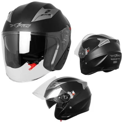Каска за скутер A-PRO KINETIC MATT BLACK 