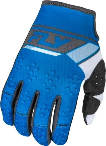 FLY RACING Kinetic Prix Motocross Gloves- Bright Blue/Charcoal/White